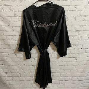 Icing Black Bridesmaid Bling Robe